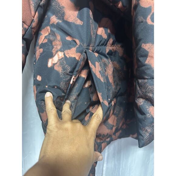 Peruvian Connection Women’s Mariposa Rust & Black Puffer Scarf Jacket/Coat Med - Picture 8 of 12